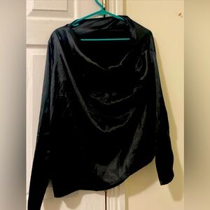 Women's Shein Blouse Long Sleeved Black Color Sz L